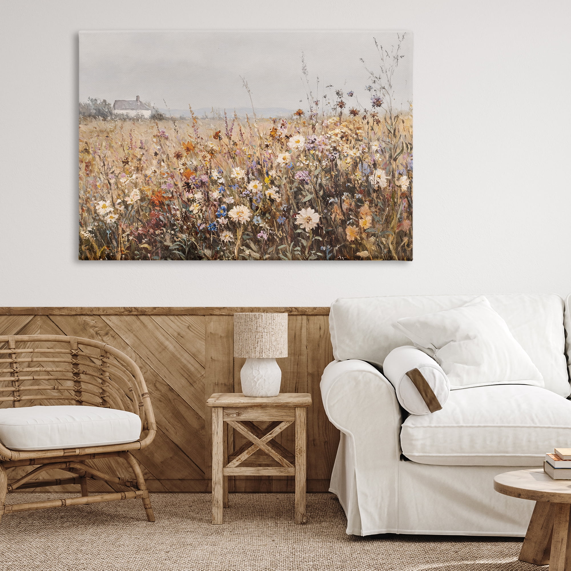 Stupell Industries Quaint Cottage Meadow Canvas Wall Art, design by Jacky Ngan