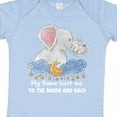 thumbnail image 4 of Inktastic My Nana Loves Me to the Moon and Back Elephant Family Boys or Girls Baby Bodysuit, 4 of 5