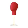 thumbnail image 1 of Tachiuwa Présentoir à Chapeaux Tête de Mannequin Réglable pour Salon d'Affaires Centre Commercial Rouge, 1 of 9