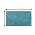 thumbnail image 2 of Knightsbridge Square Honeycomb 100% Cotton Reversible Bath Rug 21 X 34 Aqua, 2 of 2