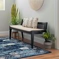 thumbnail image 2 of Pemberley Row Wood Black Bench Rectangular Woven Cane Back Beige Cushioned Seat 52.3" Unassembled, 2 of 10