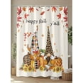 thumbnail image 4 of Fall Shower Curtain Gnome Pumpkin Sunflowers Shower Curtains for Bathroom Thanksgiving Decor, Waterproof Polyester Shower Curtain Set with Hooks, Extra Long 72" x 96" Maple Leaves, 4 of 6