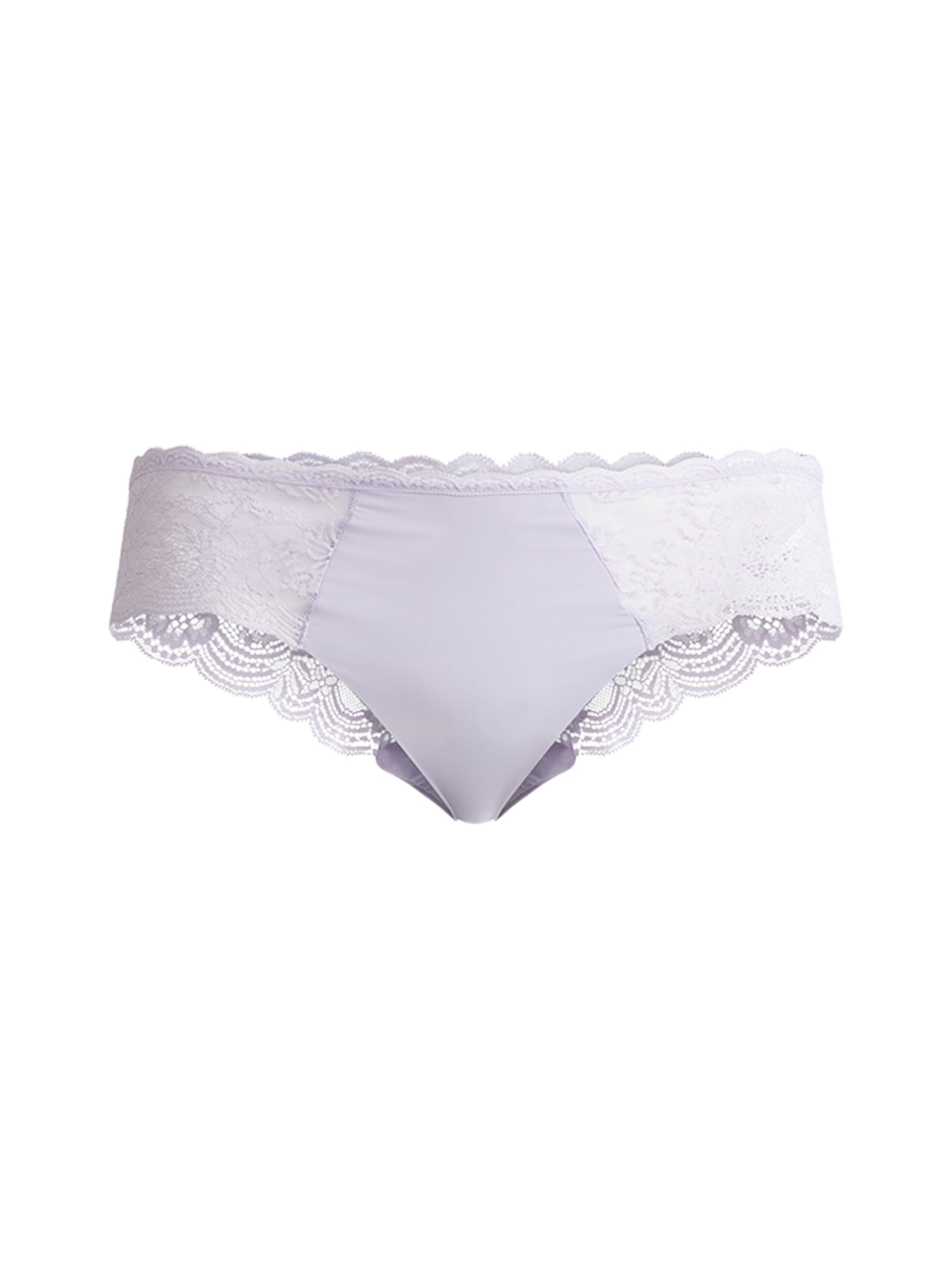 Joyspun Women's Microfiber and Lace Hipster Panties, 3-Pack, Sizes XS-3XL
