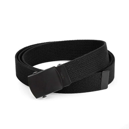 Hold’Em Military Canvas Webbing Belts for MEN Black Slider Buckle Heavy Duty (Best Nylon Duty Belt)