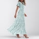 thumbnail image 4 of Vestidos de verano para mujer Vestidos largos casuales de manga corta Vestidos largos florales lindos Vestidos de invitados de boda Vestidos fluidos de gasa Verde menta / L, 4 of 8