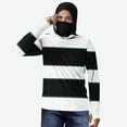 thumbnail image 2 of Men's UPF 50+ Fishing Sun Hoodie – Long Sleeve Striped Pullover with Detachable Face Mask, Quick-Dry Ice Silk Fabric for Outdoor Protection, 2 of 5