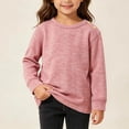 thumbnail image 7 of Bixock Toddler Girls Long Sleeve Shirts,Kids Crewneck Pullover Tops Solid Color Brushed Dralon Knit Thermal Layering Top Boys Girls Warm Shirt for Cold Winter Wear Girls Clothings, 7 of 7