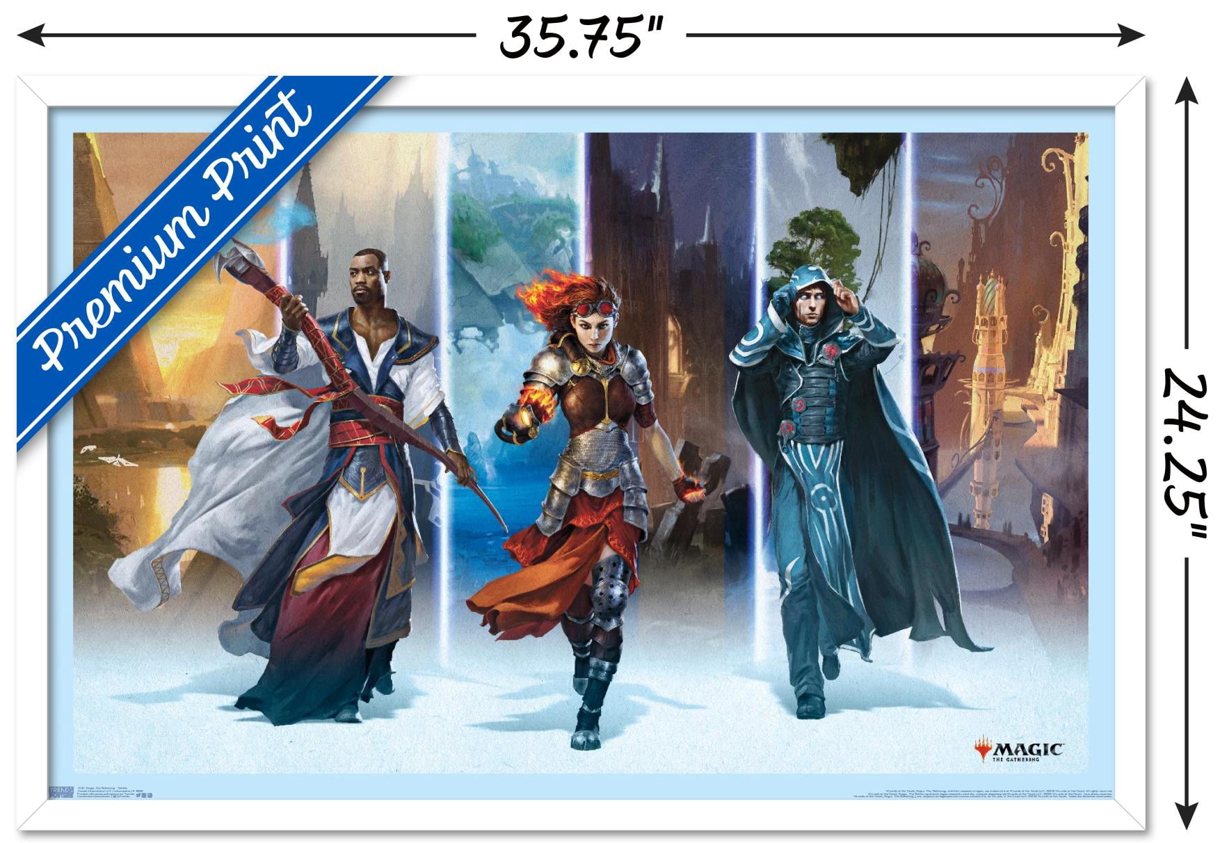 Magic: The Gathering - Worlds Wall Poster, 22.375" x 34", Framed