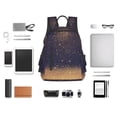 thumbnail image 4 of Balery Gold Black Glitter Mochila Ligera para Hombres y Mujeres – Resistente y Impermeable, Ideal para la Escuela, el Trabajo, los Viajes y el Uso Diario, 4 of 7