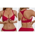 thumbnail image 6 of Byworldtasic Women's Front Closure Bandeau Bra Strapless Push Up Underwire Bras Everyday Bras, 6 of 6