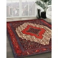 thumbnail image 3 of Ahgly Company Machine Washable Indoor Round Traditional Brown Area Rugs, 4' Round, 3 of 7