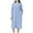 Blue, variant on Fanxing 3/4 Sleeve Robes for Women Button Down Waffle Knit Bathrobe Lightweight Short Nightgown Housecoat Soft Loungewear Black XL