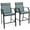 Blue, variant on Costway Outdoor Counter Stools Set of 2 with Footrest & Armrests Metal Frame for Backyard Blue