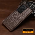 thumbnail image 1 of Funda de cuero de cocodrilo Natural mate para Samsung Galaxy, S21, S22, Ultra, S20 FE, Note 20, Ultra, A53, 5G, A51, A52, A52S Fivean unisex, 1 of 2