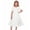 White, variant on Iyufng Dresses for Girls Hepburn Style Short Sleeve Collared Dress Fitted Button Down Dance Dress Children's Dresses