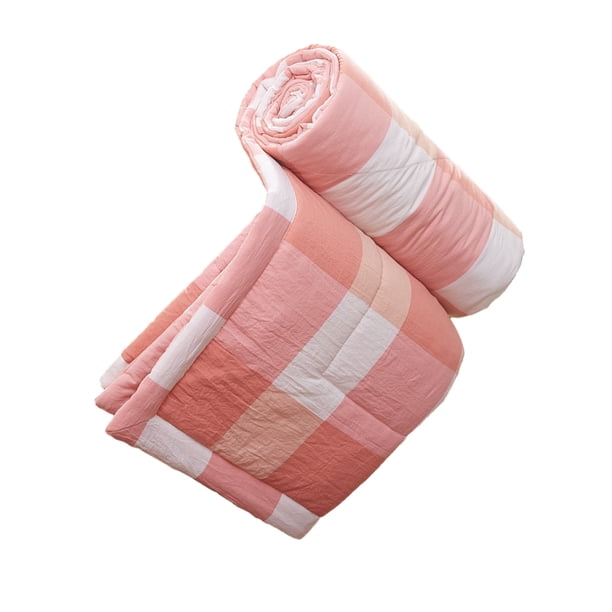 Wosthever Edredón fresco de verano de poliéster fabricado con materiales duraderos y cómodos Edredón de aire acondicionado Juegos de cama rosa