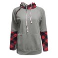 thumbnail image 4 of Blouse Femme Multiple Tailles Aguichant Fluide Nature avec Poche Imprimée Manches Longues 100 % Polyester (Gris, P), 4 of 4