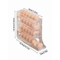 thumbnail image 5 of LYCAQL 4 Tiers Egg Holder for Fridge, Transparent Automatic Scrolling Egg Rack Holder, Space-Saving Egg Dispenser Auto Rolling, Can Storage 30 Eggs, 5 of 5
