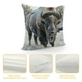 thumbnail image 4 of Orinice Bison Snow Field Graphic Decorative Cushion Throw Pillow Cover for Home Living Room Sofa Bed - Winter Soft and Durable 1PC 22x22in, 4 of 5
