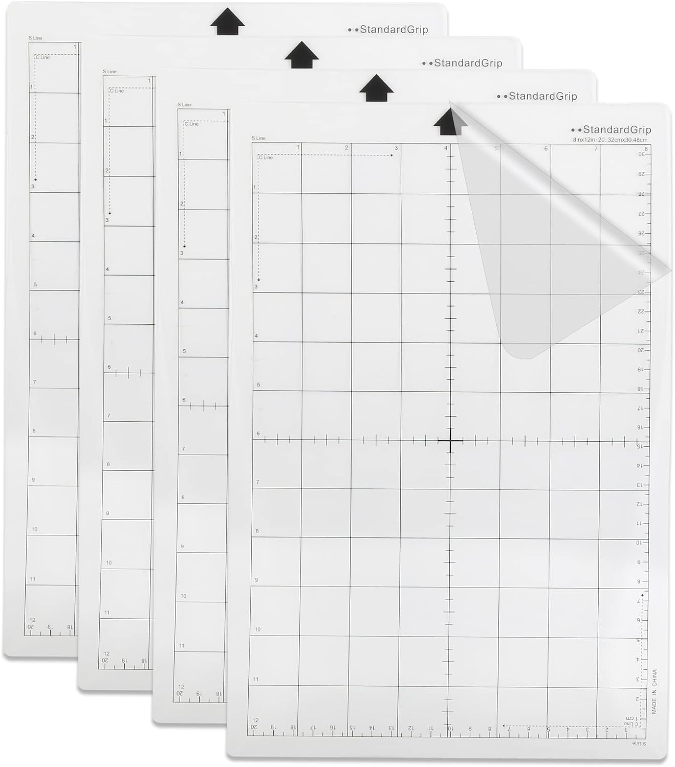 4 Pcs Tapis de Découpe pour Silhouette Cameo, Tapis Adhésif Standard