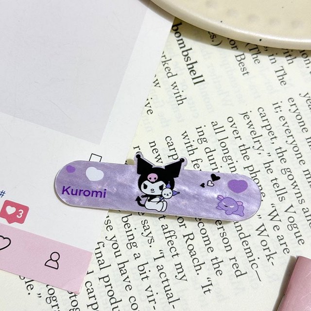 Horquilla de acrílico de Sanrio con dibujos animados de estilo coreano, dulce niña, clip de un solo personaje, flequillo, cabello roto, clip lateral, accesorios para el cabello