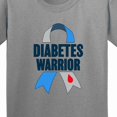 thumbnail image 4 of Inktastic Diabetes Warrior Diabetes Awareness Ribbon Youth T-Shirt, 4 of 5