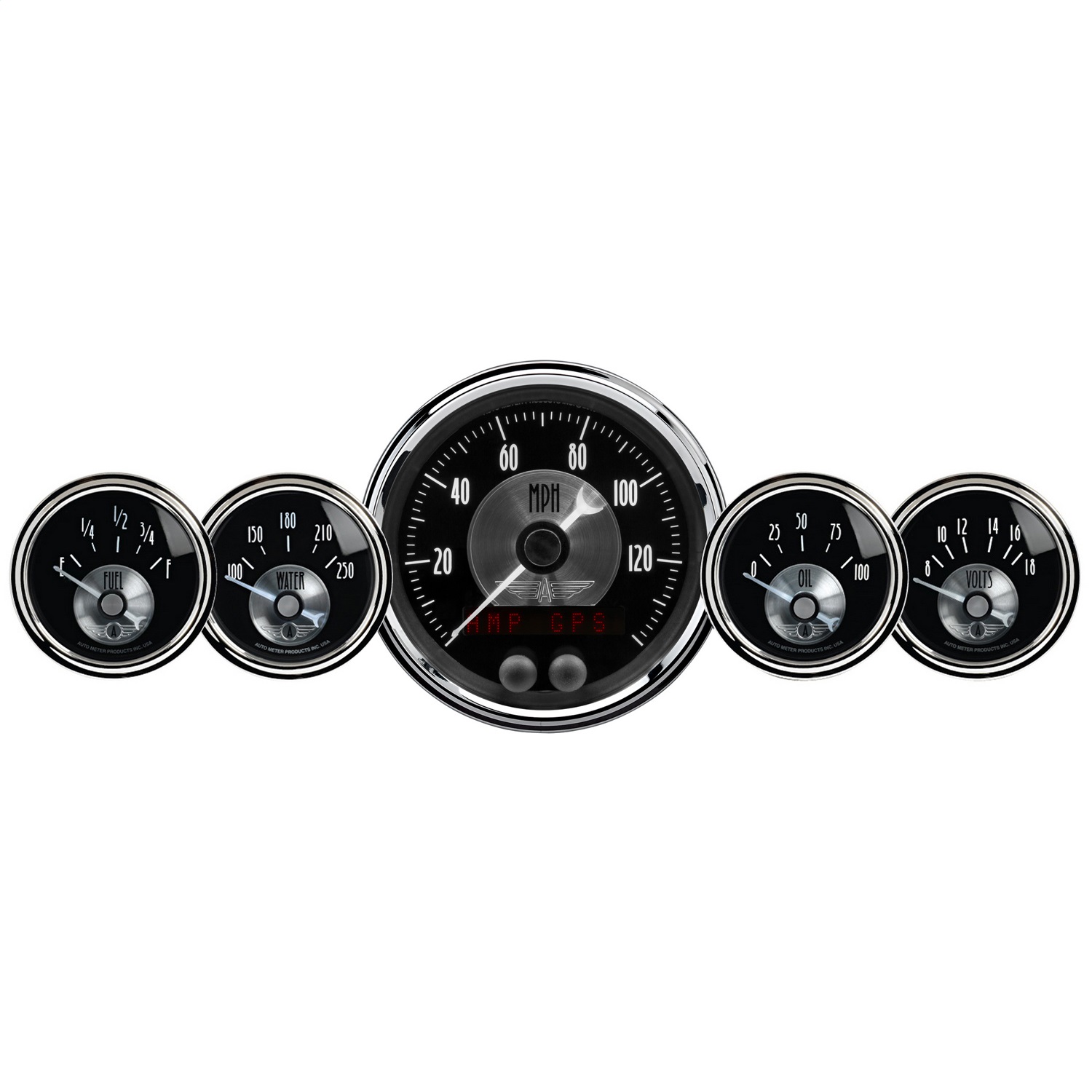 AutoMeter 2024 Prestige Series Black Diamond Gauge Kit