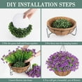 thumbnail image 3 of Artificial Flowers Hanging Plants in Basket,Artificial Hanging Flowers for Outdoor Indoor Decor,UV Resistant Hanging Baskets with Fake Flowers for Patio Garden Porch Deck Decoration, 3 of 5
