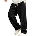 thumbnail image 5 of SAWOBUUN Men's Wide Leg Corduroy Pants Elastic Waist Loose Fit Trousers Soft Straight Leg Casual Slacks for Fall Winter, 5 of 7