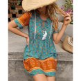 thumbnail image 1 of Summer Dresses for Women Maxi Dress Crew Neck Print Dress Boho, 1 of 7
