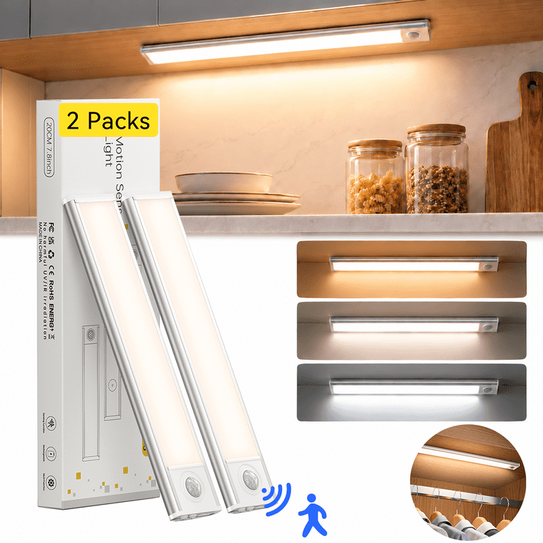COSJM Under Cabinet Motion Sensor Light 2-Pack photo 1