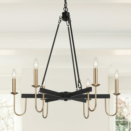 

LNC 6-Light French Country Chandelier with Golden Finished for Dining Room