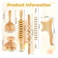 thumbnail image 6 of CAURHQSX 6 In 1 Wood Therapy Massage Tool Lymphatic Drainage Massager Anti Cellulite Fascia Massage Roller for Full Body Muscle relaxatio, 6 of 6