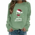thumbnail image 2 of Merry Christmas Sweatshirts for Women Crewneck Christmas Printed Shirts Loose Long Sleeve Blouses Casual Xmas Sweatshirt Holiday Party Pullover Sweater Tops, 2 of 4
