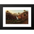 thumbnail image 2 of Eugène von Guérard 24x17 Black Modern Framed Museum Art Print Titled - Waterfall on the Clyde River, Tasmania (1877), 2 of 5