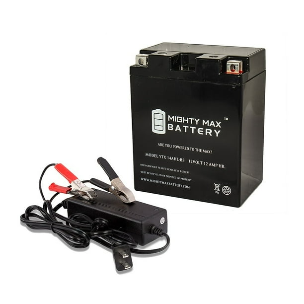 YTX14AHL Battery Replaces Arctic Cat 300 ATV 4x4 98-05 + 12V 2A Chrgr ...