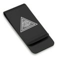 thumbnail image 1 of Stainless Steel Masonic All Seeing Eye Symbol Classic Slim Money Clip Credit Card Holder, 1 of 2