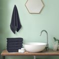 thumbnail image 4 of MALLONI HOME Ultra Soft 6-Piece Hand Towel Set 16x28 - 100% Ringspun Cotton - Durable & Highly Absorbent Hand Towels - Ideal for use in Bathroom, Kitchen, Gym, Spa & General Cleaning - Charcoal Grey, 4 of 6