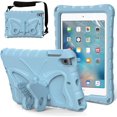 thumbnail image 1 of KOMI Kids Case for iPad Mini 1st/2nd/3rd/4th/5th Generation 7.9-inch - Screen Protector Included - Butterfly Kickstand - Child Friendly EVA Foam Shockproof Cover Case with Shoulder Strap Baby Blue, 1 of 5