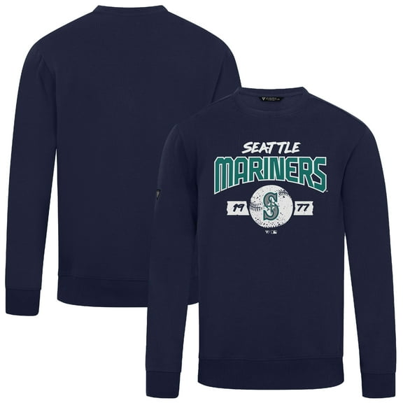 Men's Levelwear Navy Seattle Mariners Punch Out Pullover Sweatshirt