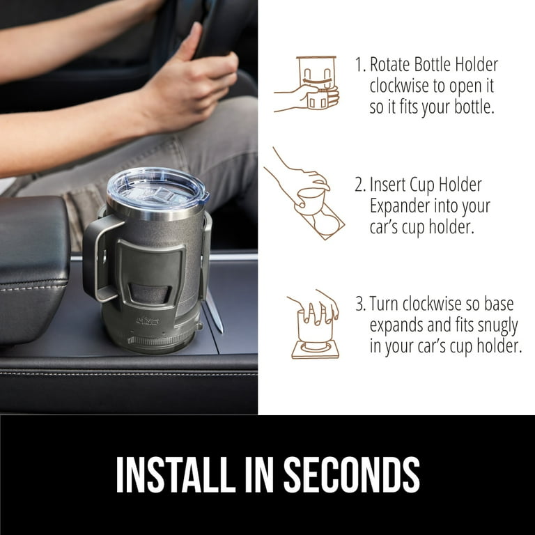 GORILLA GRIP Car Cup Holder Expander, Fits 18 to 48 oz Water