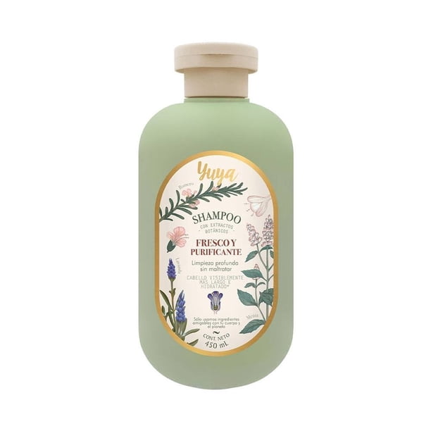 Shampoo Yuya Republic Cosmetics fresco Y purificante crecimiento menta 450 ml