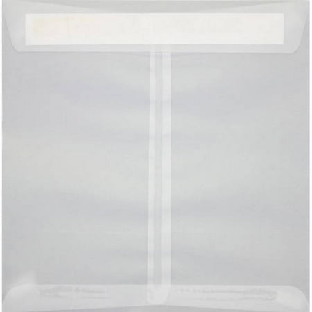 8 x 8 Square Envelopes - Clear Translucent (250 Qty.)