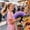 Purple, variant on Cool‑Tone Chinese Style Handheld Folding Fan, Oriental Polyester Fabric Wooden Collectible Hand Fan for Dancing, Wedding, Party & Home Wall Decoration