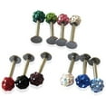 thumbnail image 2 of shiyou-10Color Mixed Labret Ring, 10pcs Mixed Czech Crystal Lip Labret Ring Studs Monroe Stainless Steel Piercing, 2 of 4