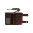 thumbnail image 3 of CTM  Leather American Flag Bifold Chain Wallet with Snap Closure (Men), 3 of 6