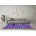 thumbnail image 3 of Ahgly Company Indoor Square Abstract Purple Modern Area Rugs, 7' Square, 3 of 4