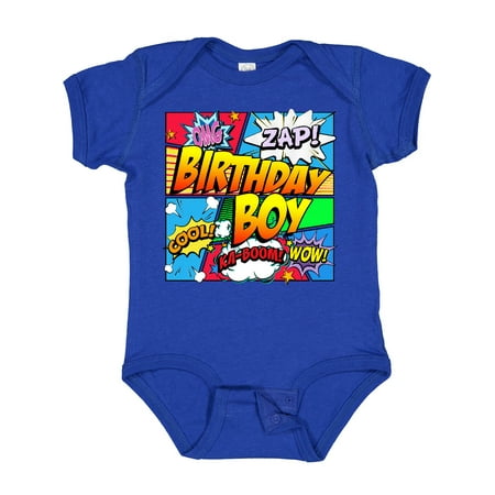 

Inktastic Birthday Boy Comic Book Gift Baby Boy Bodysuit
