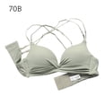 thumbnail image 1 of Sujetador sin costuras Inalámbrico Espesar Sexy Push Up Ropa interior Lencería elástica transpirable, Verde, 70B Inevent AP001256-09B, 1 of 7
