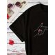 thumbnail image 2 of Short Sleeve Women's Casual Athletic T-Shirt, Graphic Heart Print, Round Neck for Summer & Spring Fashion, 2 of 6